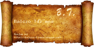 Balczo Tímea névjegykártya